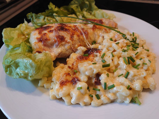 Mac and Cheese Poulet Bacon par Sophie Malandain