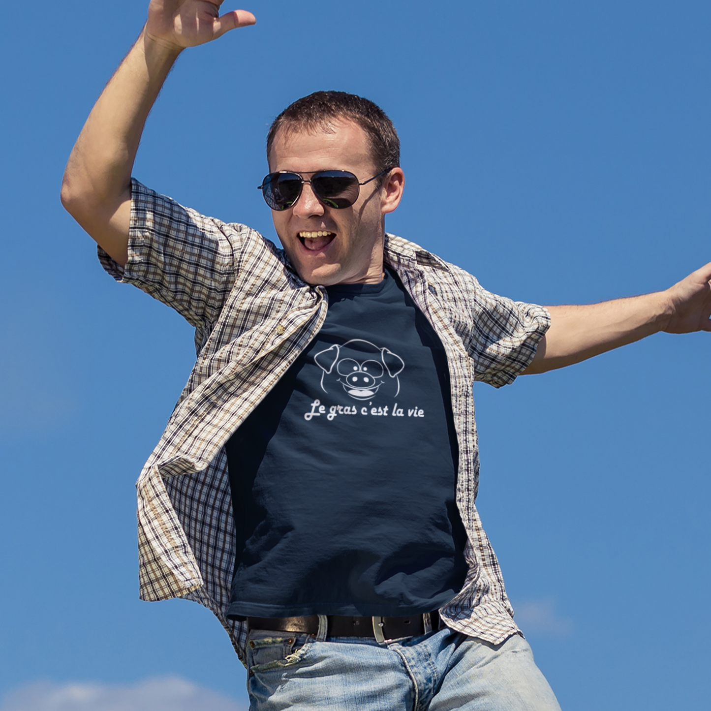 T shirt bons vivants le gras c est la vie