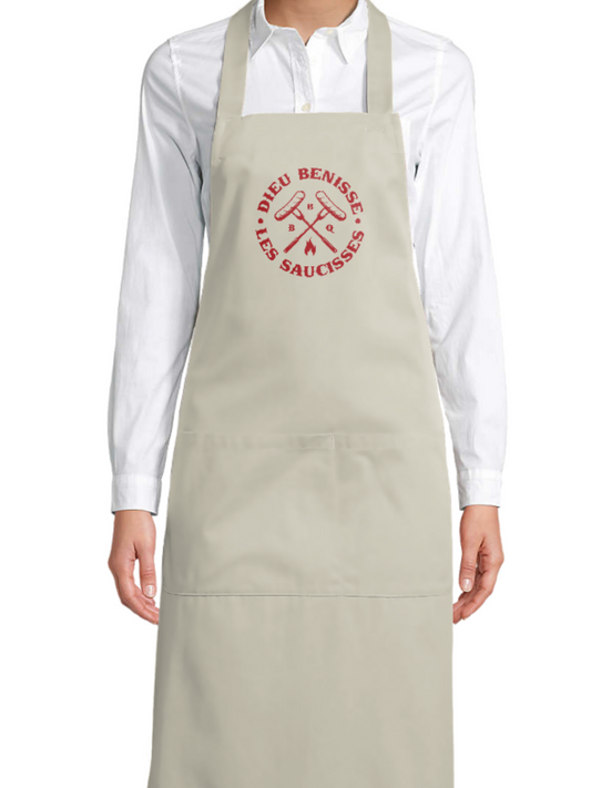 tablier bons vivants dieu benisse les saucisses