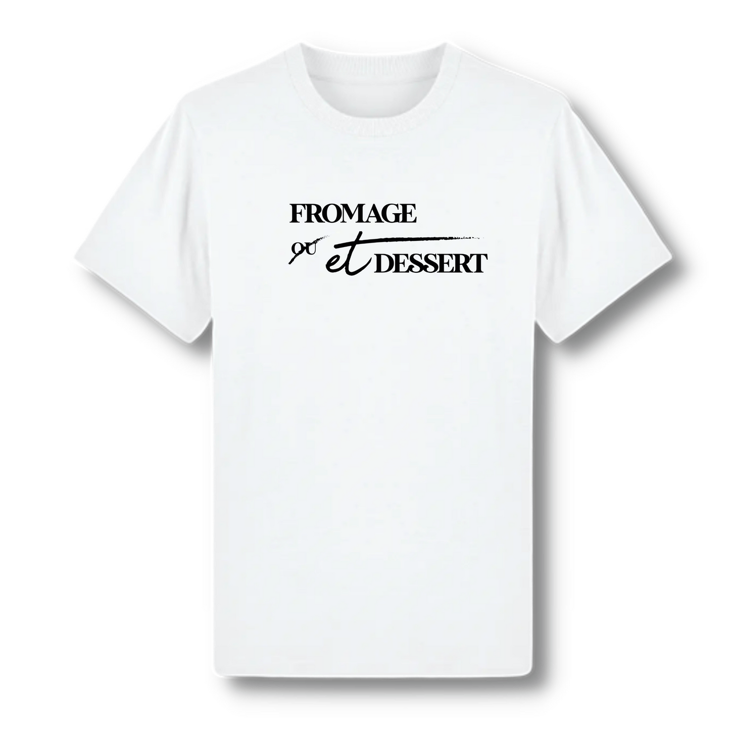 T shirt bons vivants fromage et dessert