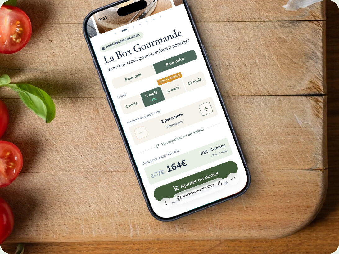 Comment ça marche — étape 1 : choisissez votre formule sur la page produit